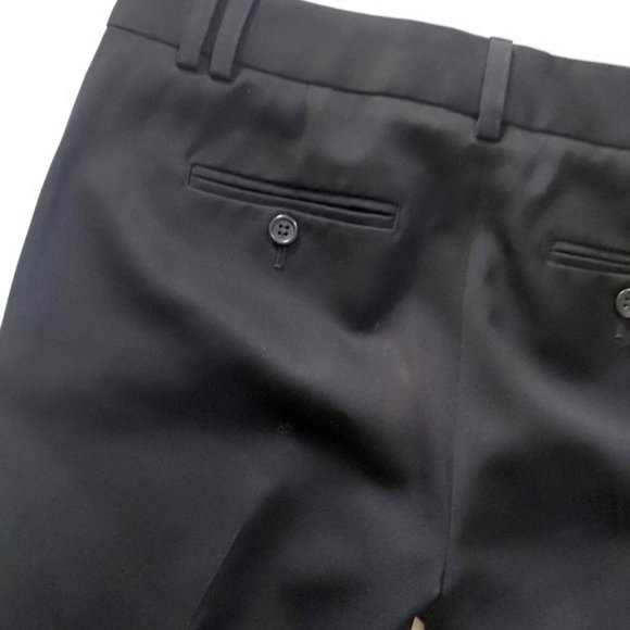 J. Crew City Fit Black Dress Pants 100% Wool Pleat - Picture 4 of 5